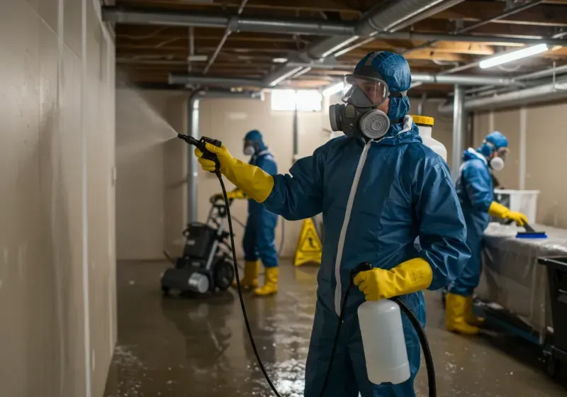 Basement Sanitization and Antimicrobial Treatment process in Niles, MI